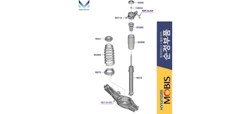 mobis rear shock absorbers for hyundai sonata 2019-22